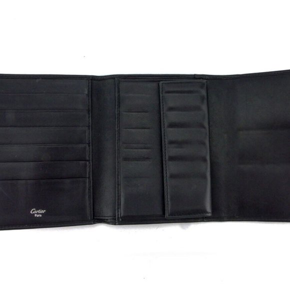 Cartier tri-fold wallet Trinity-based leather Auth used T9952 - Picture 5 of 8